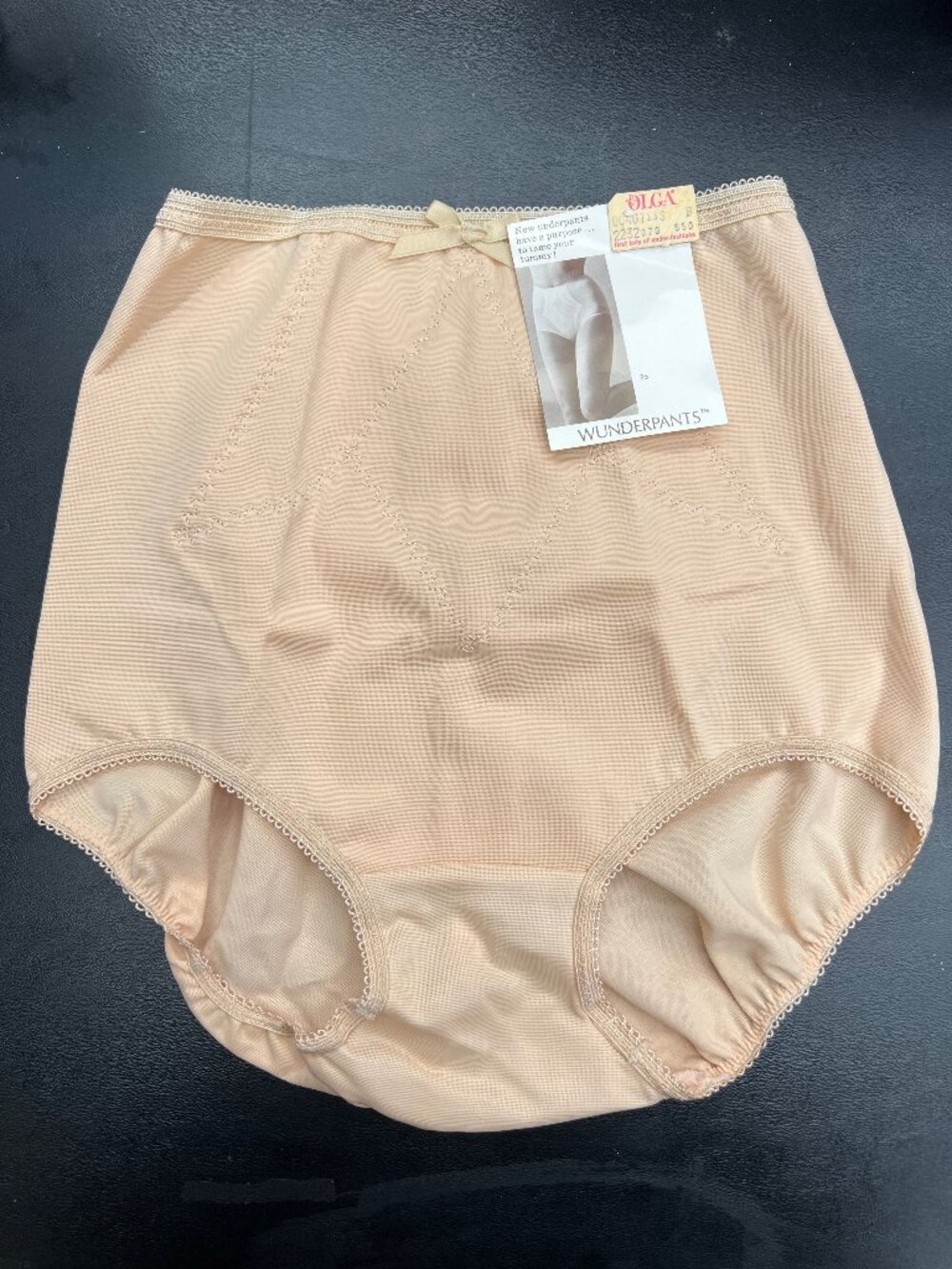 NWT 70s Vintage NOS Olga Wunderpants Slimming Briefs Panty Peach Size Small
